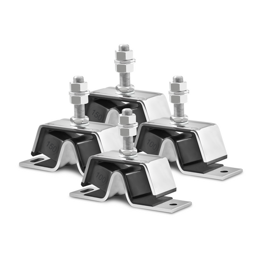Ensemble de supports de moteur marin en acier inoxydable remplace Yanmar 3QM et 3JH #100 et #150