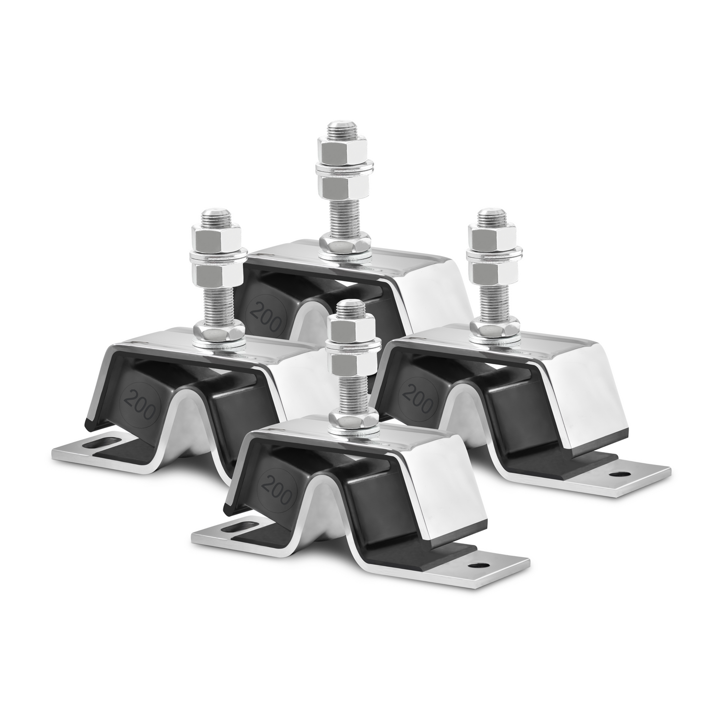 Edelstahl-Motorhalterungssatz Ersetzt Yanmar 4JH #200 und #200