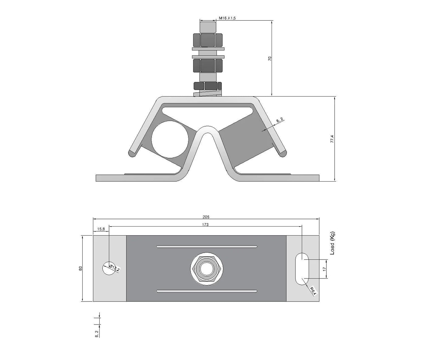 Ensemble de supports de moteur marin en acier inoxydable remplace Yanmar 2GM-2YM-3GM-3YM #75 et #100