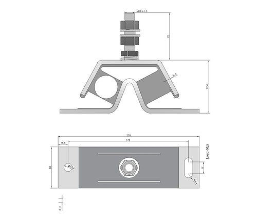 Edelstahl-Motorhalterungssatz Ersetzt Yanmar 2GM-2YM-3GM-3YM #75 und #100