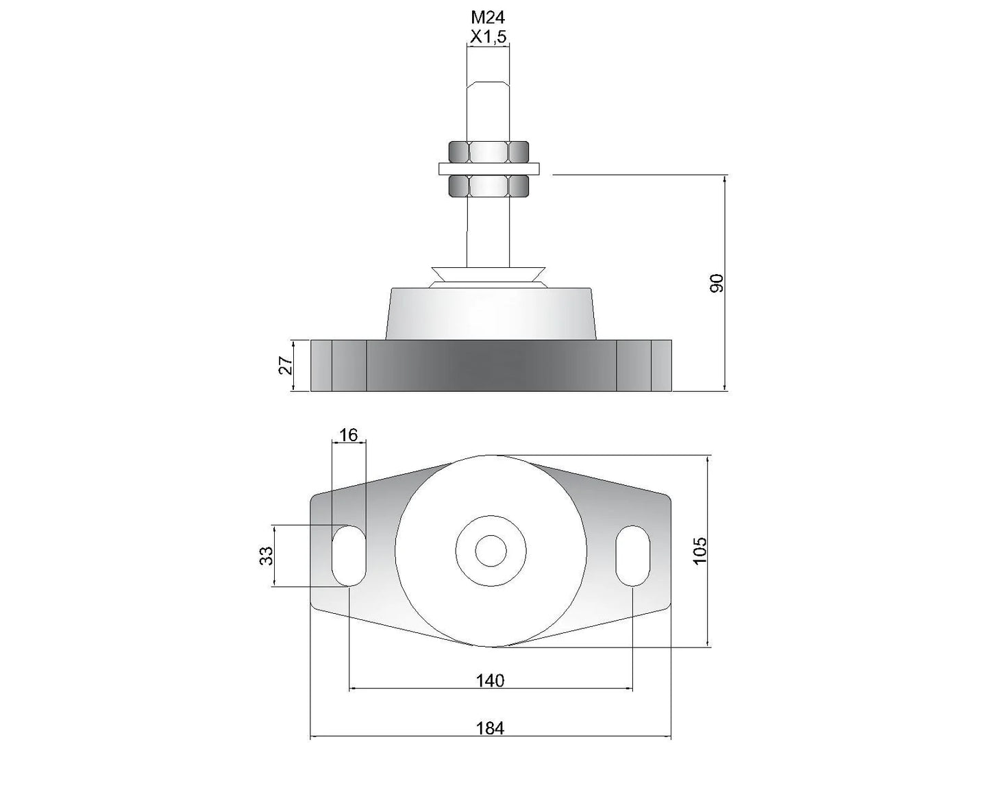 Novibration Motor montiert MT3