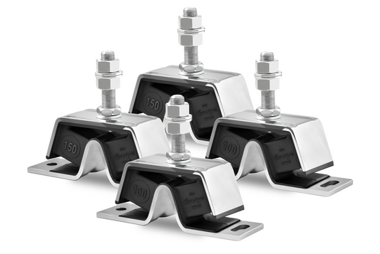 Stainless Marine Engine Mount Set Replaces Yanmar 3QM and 3JH #100 and #150