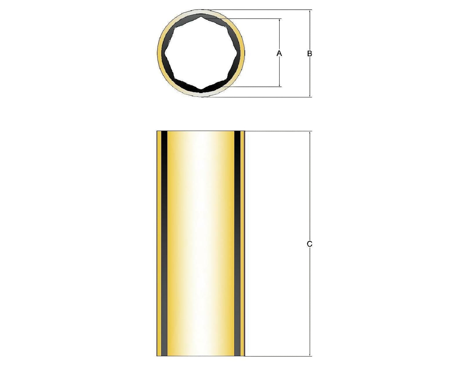 Novibrasyon Marin bronze shaft bearing, 100 x 130 x 400 mm, marine-grade bronze, corrosion-resistant, durable.