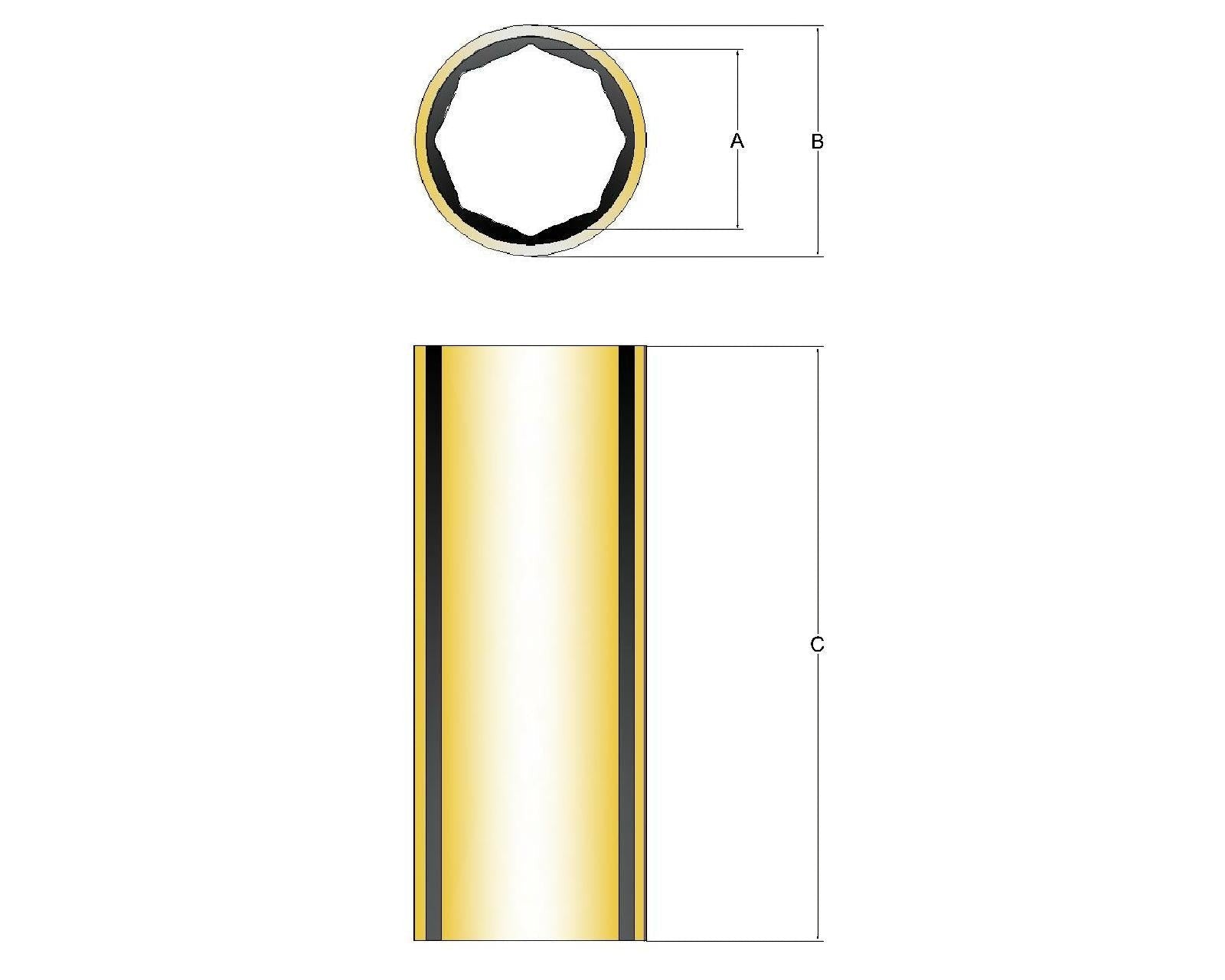 Novibrasyon Marin bronze shaft bearing, 3 x 105 x 12 inch, marine-grade bronze, precision engineered for low friction and durability.
