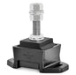 Novibrasyon Marin Cummins 5.9L M20 engine mount, black rubber and metal construction, M20 stud with nuts and washers.