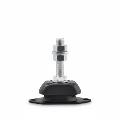 Novibrasyon Marin black rubber marine engine mount with 16mm stud, 100KG capacity, for Volvo Penta, Mercruiser, Beta engines.