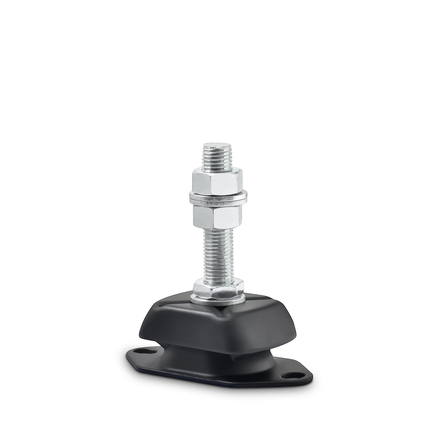 Novibrasyon Marin heavy-duty black rubber marine engine mount with 16mm stud, 100KG capacity, for Volvo Penta, Mercruiser, Beta engines.