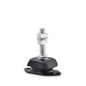 Novibrasyon Marin heavy-duty black rubber marine engine mount with 16mm stud, 100KG capacity, for Volvo Penta, Mercruiser, Beta engines.