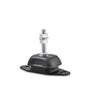 Novibrasyon Marin black rubber marine engine mount with 300KG capacity and threaded stud.