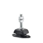 Novibrasyon Marin black rubber marine engine mount with 16mm stud and nuts, 55KG capacity, vibration dampening.