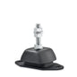 Novibrasyon Marin heavy duty black rubber marine engine mount with 20mm stud and 800KG load capacity.