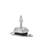 Novibrasyon Marin stainless steel marine engine mount with rubber vibration dampener and threaded stud.