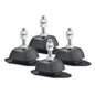 Novibrasyon Marin set of 4 black heavy-duty rubber engine mounts with 20mm studs and metal bases for marine diesel engines.