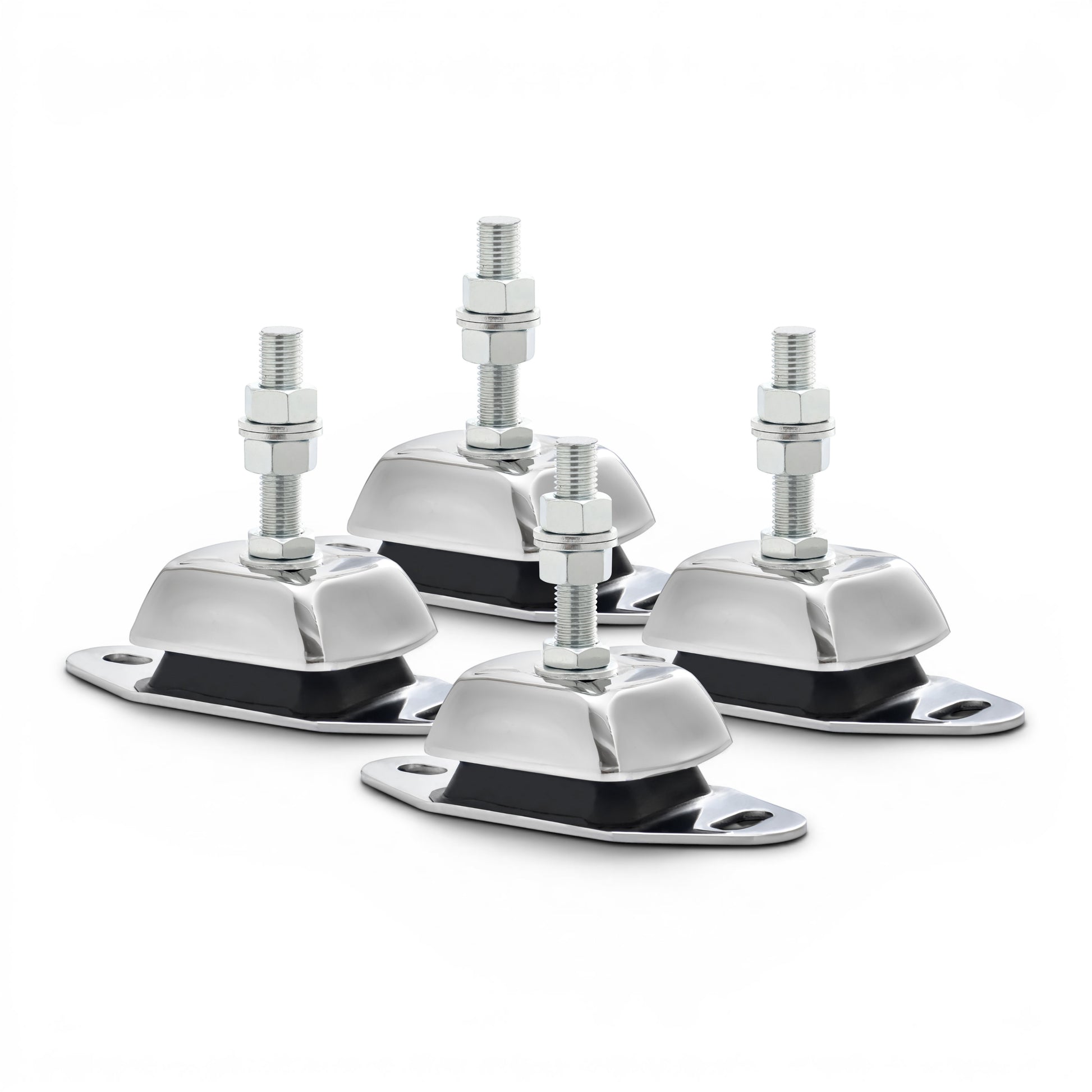 Novibrasyon Marin stainless steel marine engine mounts (set of 4) with 300KG load capacity and 65 shore hardness.