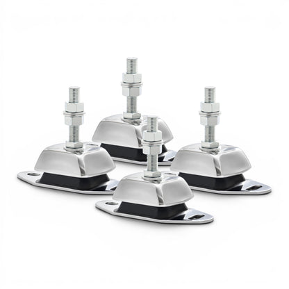 Novibrasyon Marin stainless steel marine engine mounts (set of 4) with 300KG load capacity and 65 shore hardness.