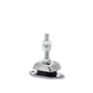 Novibrasyon Marin VV1 Stainless marine engine mount with 55KG load capacity, featuring a polished stainless steel casing and black rubber vibration dampener.