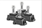 Novibrasyon Marine Engine Mount for Cummins QSM, QSB, QSC, QSL, 6CTA diesel engines. Black aluminum body with rubber isolator and threaded bolt.